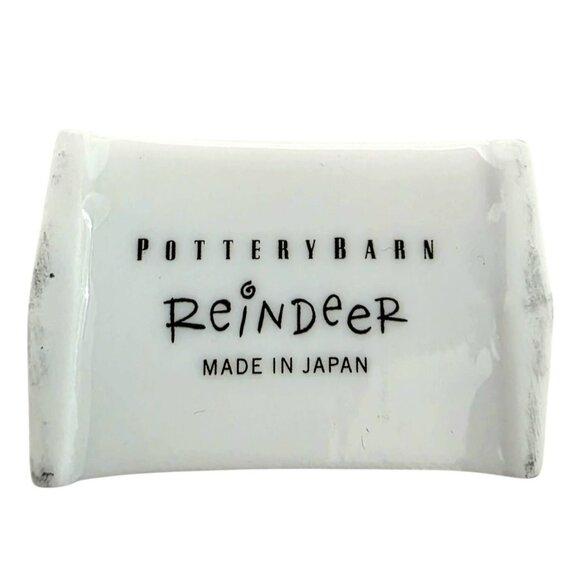 9 VTG Pottery Barn Reindeer Napkin Rings Christmas Holiday Rudolph Dancer Cupid - Picture 4 of 12